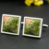 Peluche Mineralist Green and Red Cufflinks