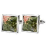 Peluche Mineralist Green and Red Cufflinks