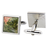 Peluche Mineralist Green and Red Cufflinks