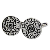 Peluche Black & Grey Art Print Design Cufflinks