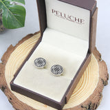 Peluche Black & Grey Art Print Design Cufflinks