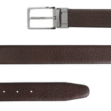 Peluche Dual Mode Black & Brown Genuine Shrunken Leather Reversible Belt For Men (Waist Size: 28)