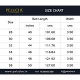 Peluche Dual Mode Black & Brown Genuine Shrunken Leather Reversible Belt For Men (Waist Size: 28)