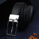 Peluche Dual Hue Black & Brown Genuine Honey Leather Reversible Belt For Men (Waist Size: 28)