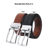 Peluche Dual Hue Black & Brown Genuine Honey Leather Reversible Belt For Men (Waist Size: 28)