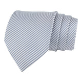 Kovove silver Striped Neck Tie For Men